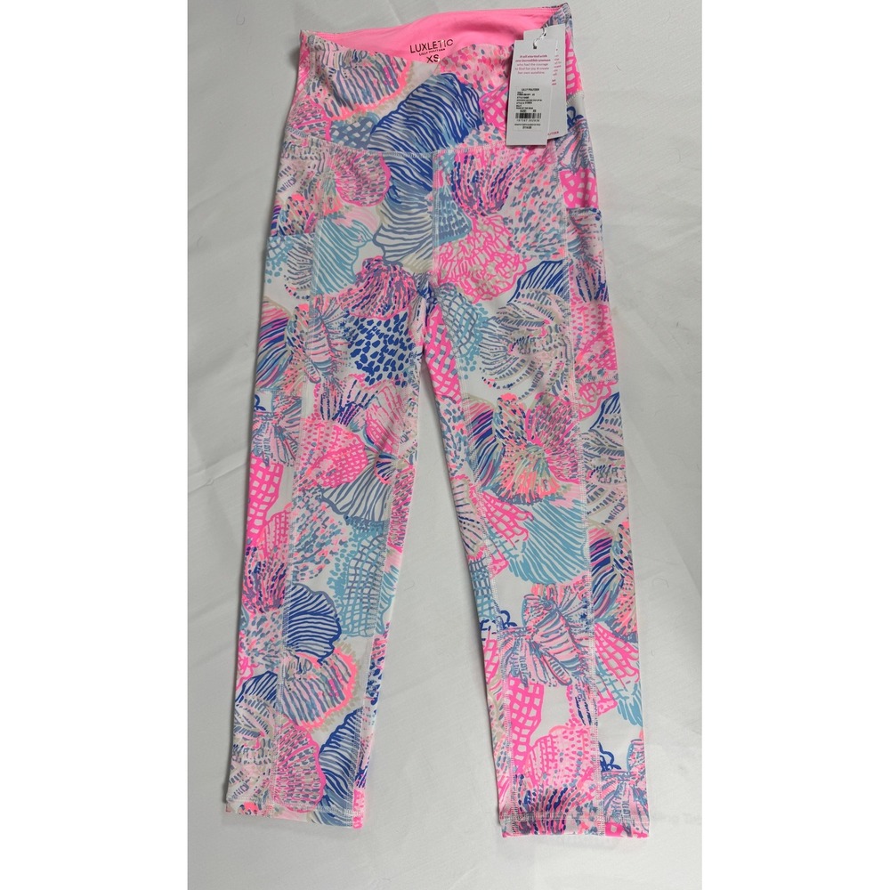 Lilly Pulitzer Leggings Women XS Multi NWT Weekender High Rise Crop Roar of Seas